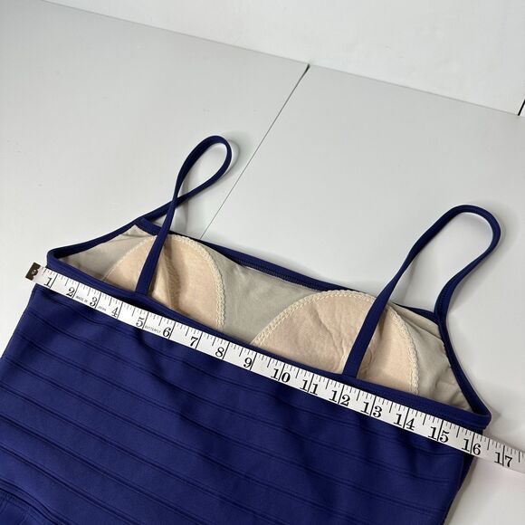 La Blanca by Rod Bettie One Piece Swimsuit Sz 16 Dark Blue Bathing Suit Textured - Picture 14 of 16